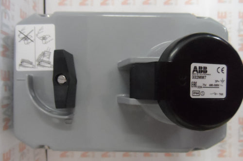 TOMA CORRIENTE ABB 2CMA167994R1000 TIPO 332MM7, 32 AMP, IP44, 3P+TIERRA, 50-60 Hz, 480 ... 500 V