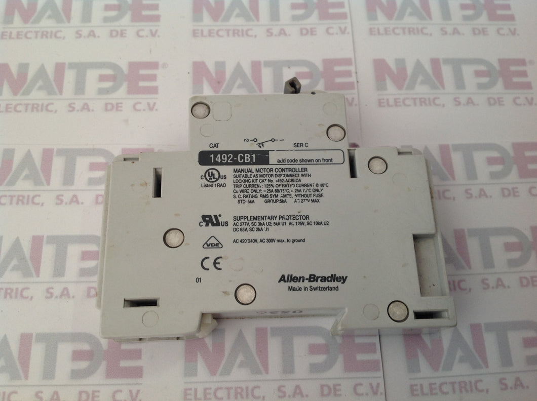 PASTILLA ALLEN BRADLEY 1492-CB1 DE 10 AMP. (H100)