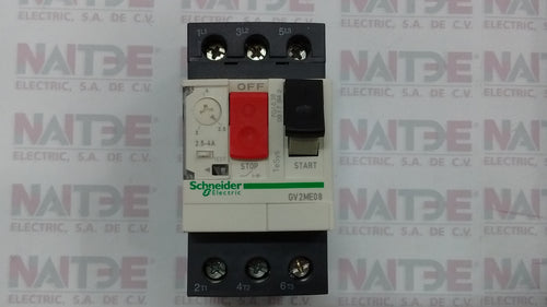 DISYUNTOR MAGNETOTERMICO TELEMECANIQUE GV2ME08 RANGO DE 2.5 A 4 AMP