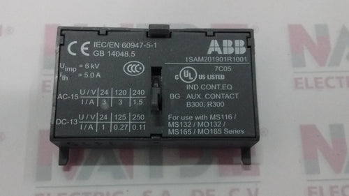 BLOCK AUXILIAR FRONTAL ABB  TIPO HKF1-11, 1NA+1NC, MS116 CAT.1SAM201901R1001