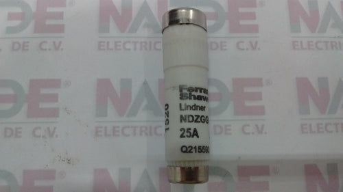 FUSIBLE CERAMICO LINDNER NDZ  TIPO CIGARRO DE 25 AMP 500 V