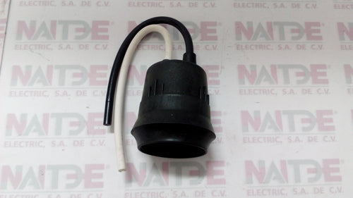 SOQUET P/LAMPARA DE HULE P/ INTERPERIE ARGOS #9400090 COLOR NEGRO 127V 660W (174110)
