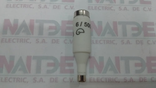 FUSIBLE CERAMICO LINDNER 28023 G TIPO CIGARRO DE 6 AMP 500 V