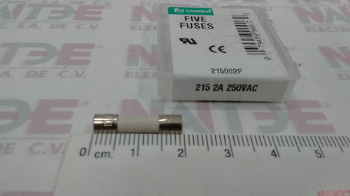 FUSIBLE CERAMICO LITTELFUSE 215.2, 5 X 20, 2 AMP, ACC.