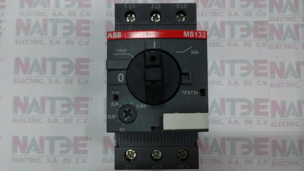 GUARDAMOTOR ABB  MS132-0.16,0.10 - 0.16 AMP. 230/440 VCA, 100/100 kA CAT.1SAM350000R1001