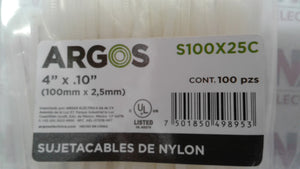 SUJETACABLE DE NYLON ARGOS DE 3.5"  LARGO (S100X25C) 8.89 CM