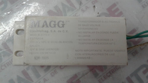 TRANSFORMADOR B-0068-1 ENT 127V 60 HZ SAL 12 V 50 W