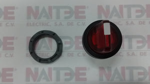 SELECTOR ROJO ABB M3SS1-11R DE 3 POSICIONES, MANTENIDO A-B-C, 1SFA611210R1101