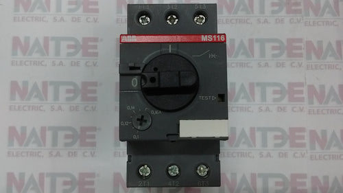 GUARDAMOTOR ABB  MS116-0.16, 0.1 -  0.16 AMP. 230/440 VCA, 50/50 kA CAT. 1SAM250000R1001