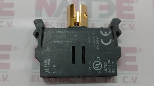 BLOCK PORTALAMPARA ABB  TIPO MLB-1, 2W-230V CA/CD. CAT.1SFA611620R1001