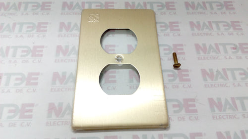 TAPA DE ALUMINIO EATON WD0357 P/CONTACTO POLAR DUPLEX COLOR DORADA