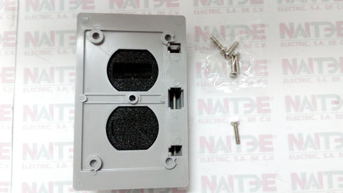 TAPA DE INTERPERIE EAGLE S1962 PARA CONTACTO DUPLEX COLOR GRIS