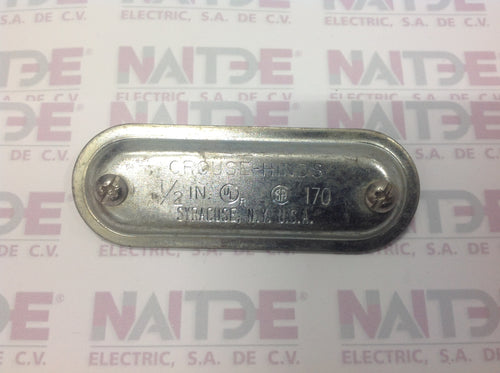 TAPA CIEGA PARA CONDULET CROUSE HINDS SERV. PESADO DE 1/2