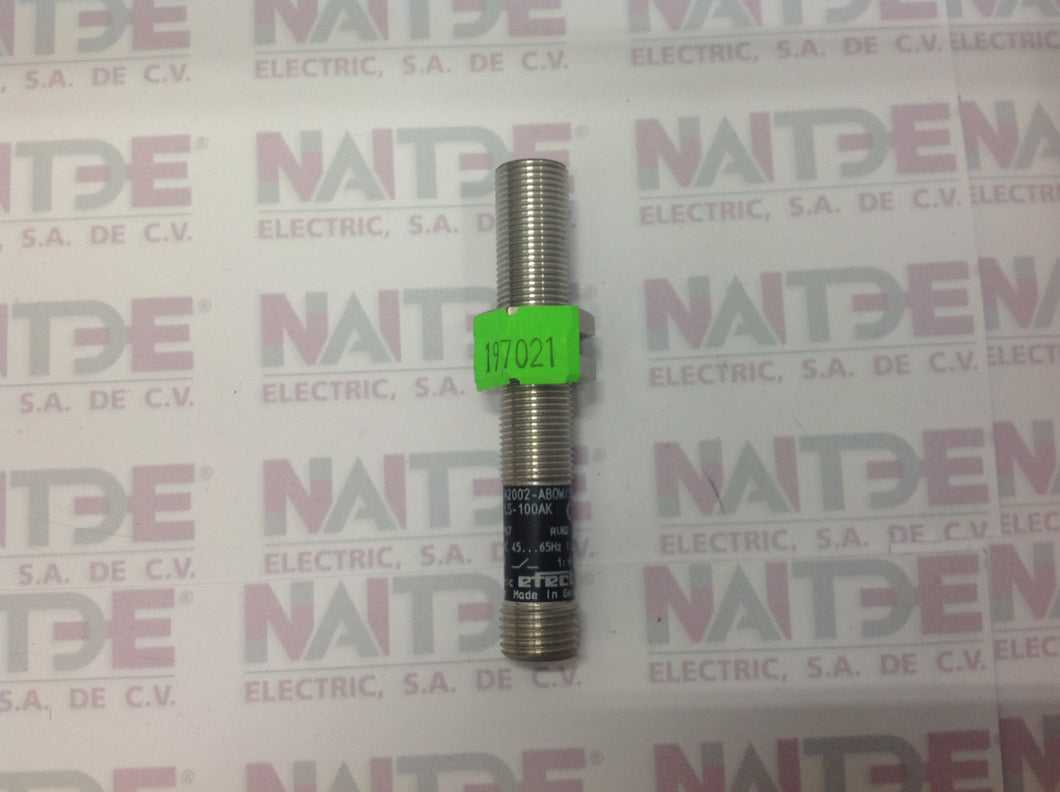 SENSOR INDUCTIVO IFM EFECTOR  IF0279 M12 20-250 VAC NO DS 2 MM RAZANTE 3 HILOS C/CONECTOR M12