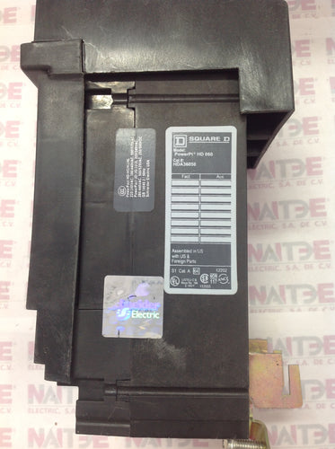 INTERRUPTOR TERMO SQUARE D  HDA36050 I-LINE 3P 50 AMP 600V 18 kA
