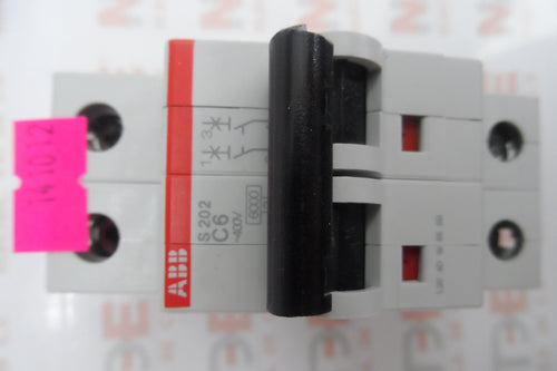 INTERRUPTOR TERMO ABB  S202-C6, 2P. 6 AMP. 230-400 VCA. CAT.2CDS252001R0064