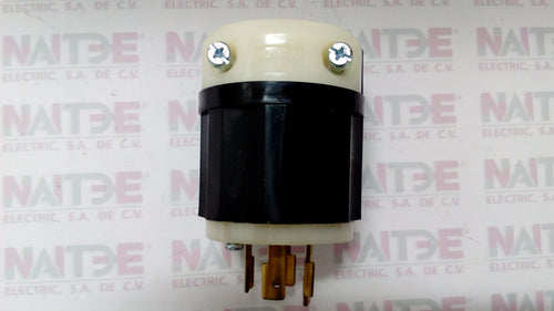 CLAVIJA LEVITON 2421, 20A, 250V, NEMA L15-20P, 3P4W (S/M) COLOR NEGRO