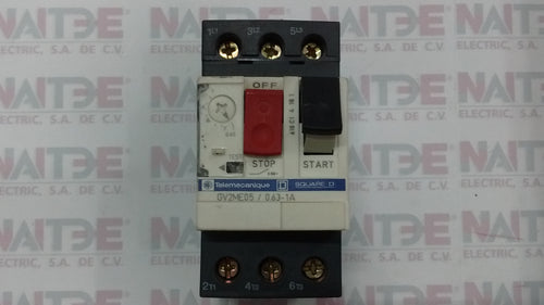 DISYUNTOR MAGNETOTERMICO TELEMECANIQUE GV2ME05 RANGO 0.63 - 1.0 AMP. 220/440 V.