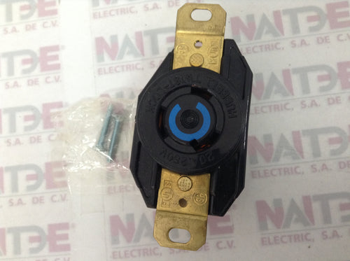 CONTACTO HUBBELL  HBL-2320 DE 20 AMP. 250 VAC. NEMA=L6-20R