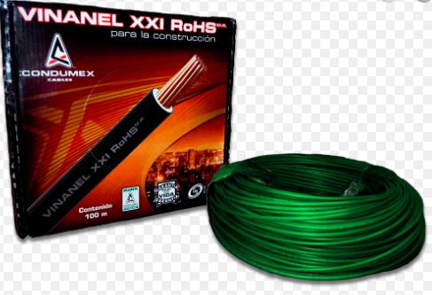CABLE ELECTRICO VINANEL CONDUMEX CAL.20 VERDE THW-LS 600 V 90 G