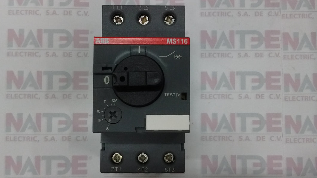 GUARDAMOTOR ABB  MS116-12.0  8 - 12 AMP. 230/440 VCA, 25/6 kA CAT.1SAM250000R1012