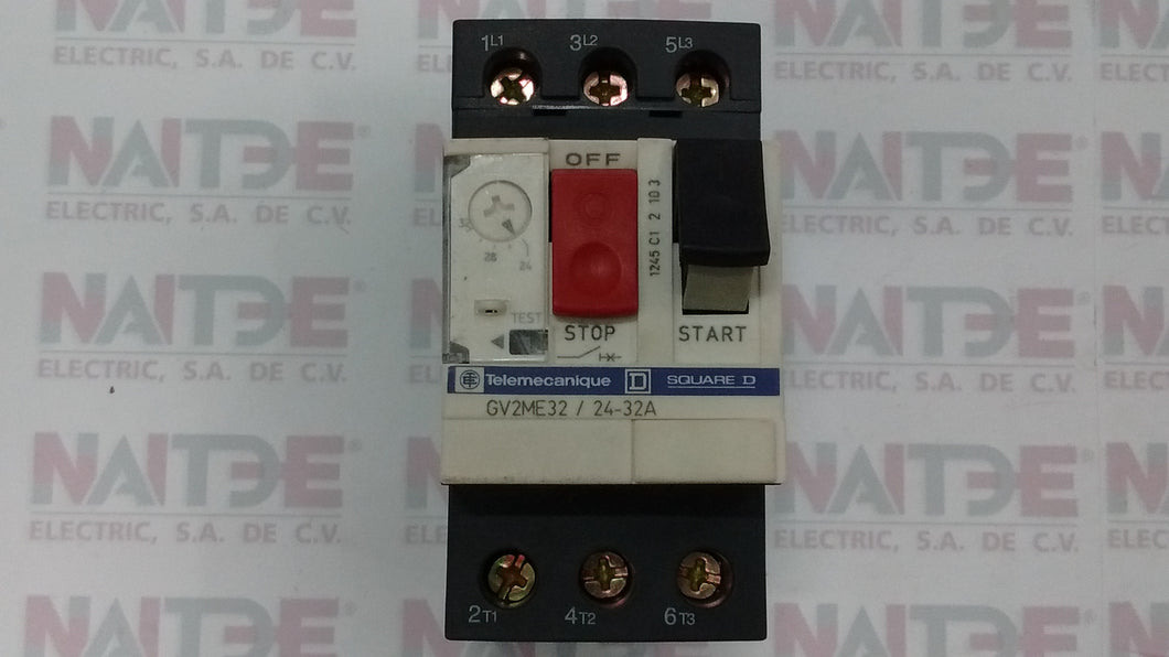 DISYUNTOR MAGNETOTERMICO TELEMECANIQUE GV2ME32  DE 24 - 32