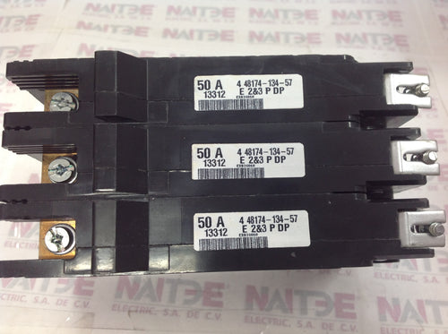 INTERRUPTOR TERMO. SQUARE D EDB34050, 3P, 50 AMP, 480Y/277 V, 18 kA