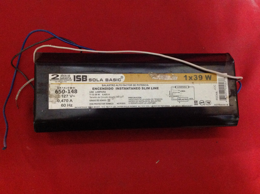 BALASTRA LUMICON EL-139-127-CP 1 X 39 W 127 V (S/M)