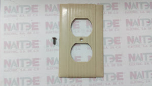 TAPA PLASTICA LEVITON DUPLEX  (S/M) COLOR MARFIL