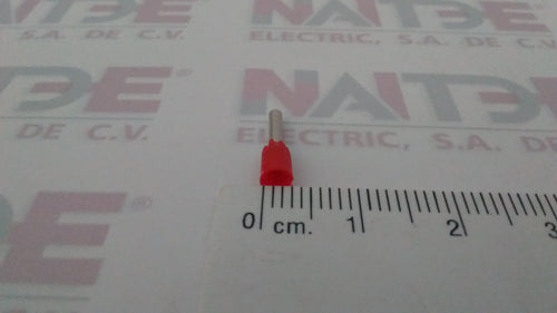 TERMINAL DE PUNTA HUECA 1000 STARFIX 376 63, DE 1.0 MM CAL.18 COLOR ROJO.