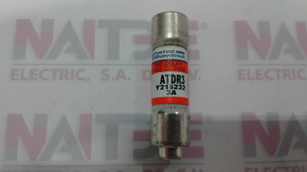 FUSIBLE FERRAZ ATD3R, 3 AMP 600 V C/RET ( LITTELFUSE EQUIV. CCMR003 )