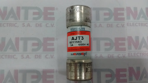 FUSIBLE FERRAZ AJT3, 3 AMP 600 V