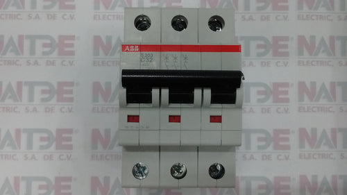 INTERRUPTOR TERMO ABB S203-C32 3P 32A 110-480 VCA, 2CDS253001R0324
