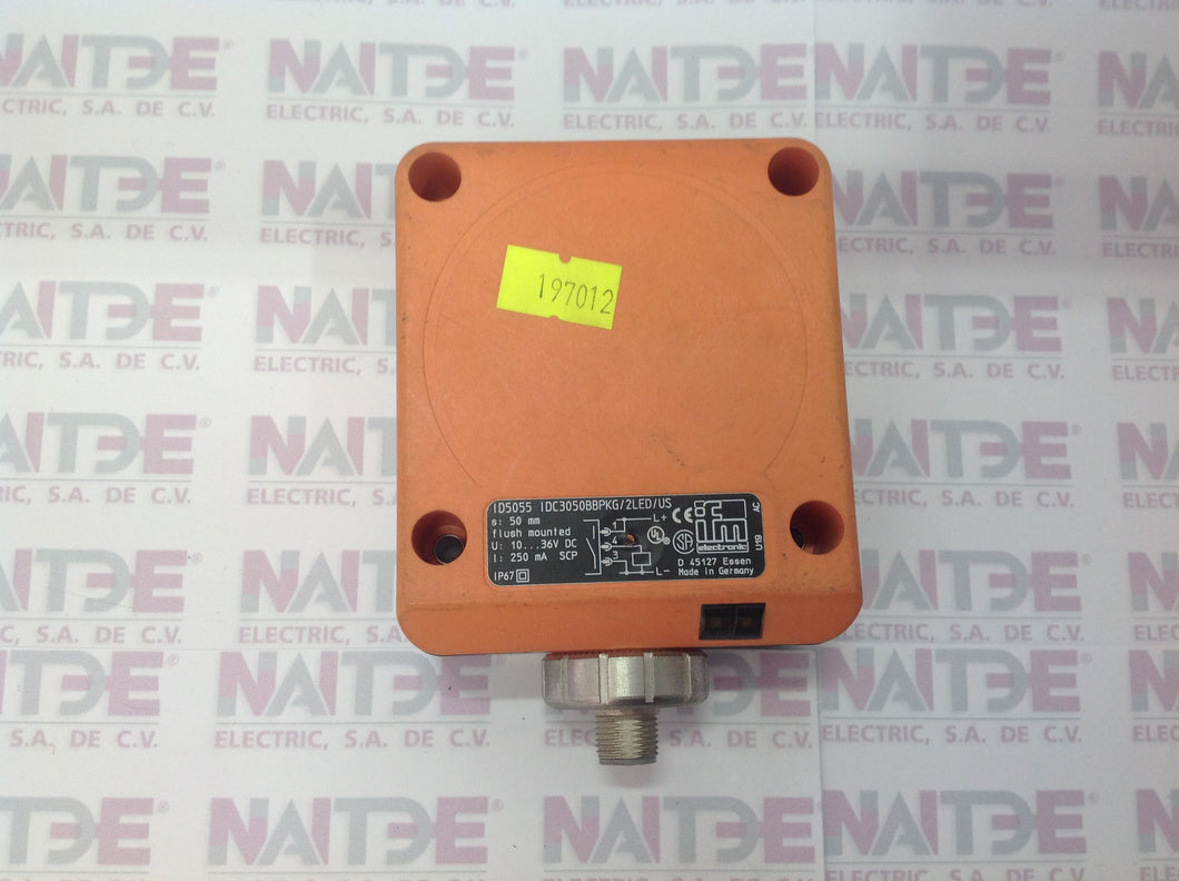 SENSOR INDUCTIVO IFM EFECTOR (ID5055)IDC3050BBPKg 10-36 VDC PNP DS 50MM 4 HILOS C/CONECTOR M12