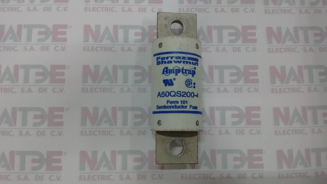 FUSIBLE FERRAZ A50QS200-4, 200 AMP 600 V (S/M)