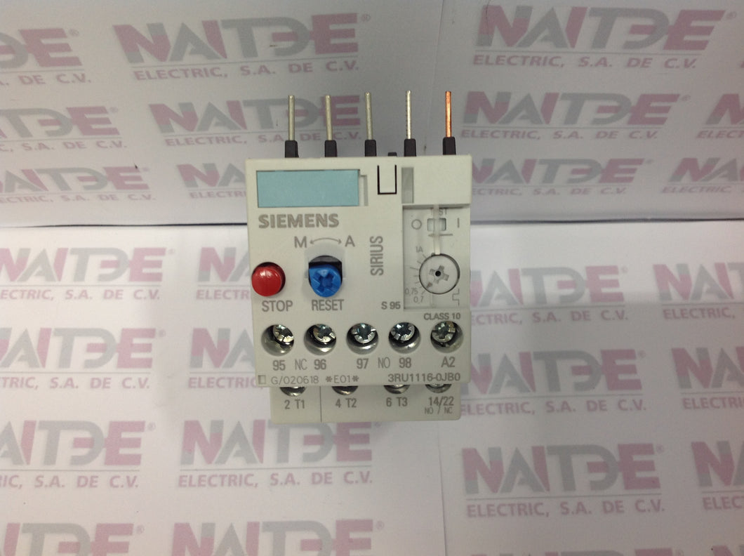 RELEVADOR BIM SIEMENS 3RU1116-OJBO DE 0.70 - 1.0 AMP.