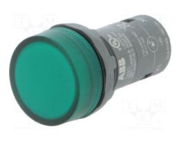 LUZ PILOTO COMPACTA LED ABB 1SFA619403R5132, CL2-513G, COLOR VERDE, 110-130V