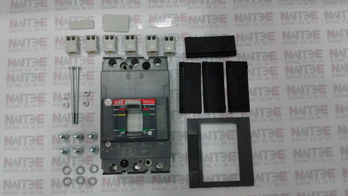 INTERRUPTOR TMAX ABB  XT1C, 100 AMP, C/REL TMD, 3 POLOS S/TERMINALES CAT. 1SDA067397R1