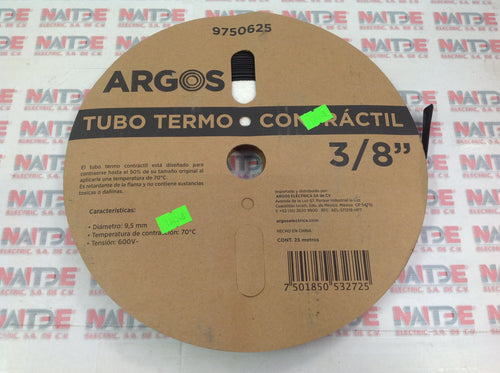 TUBO TERMOCONTRACTIL ARGOS #9750625 DE 3/8