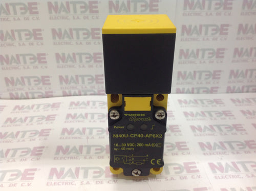 SENSOR RECTANG. INDUCTIVO TURCK  Ni40U-CP40-AP6X2 10-30 VDC PNP DS 40 MM