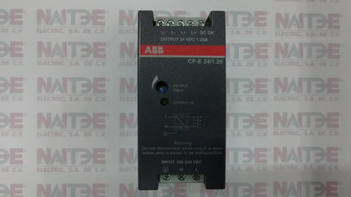 FUENTE DE PODER ESTANDAR ABB 1SVR427031R0000 SERIE CP-E 24/1.25, 24 VCD, 1.25 AMP, 30 W