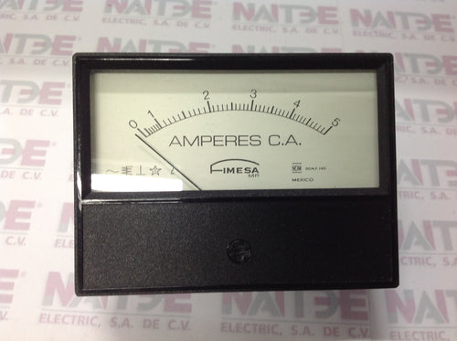 AMPERIMETRO FIMES 211  DE 0-5 AMP CA.