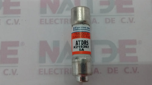 FUSIBLE FERRAZ ATD5R, 5 AMP 600 V C/RET ( EQUIV. BUSSMANN LP-CC5 )