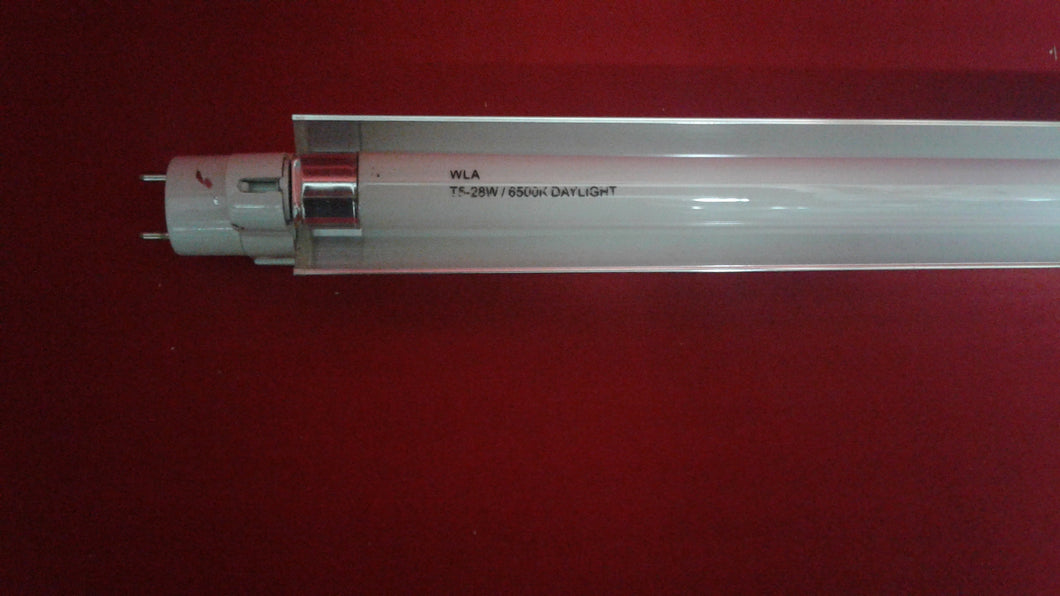 CONVERTIDOR T8-T5 WLA FT528-RM EN 28 WATTS EN 220 V CON REFLECTOR DE ALUMINIO (CON TUBO DE REGALO)