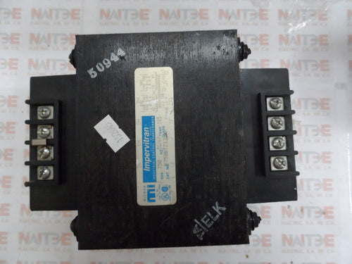 TRANSFORMADOR DE CONTROL IMPERVITRAN B75BTZ13JK DE 750 VA PRIM 220, 230, 240, 440, 460, 480  SEC 110, 115, 120 COLOR NEGRO