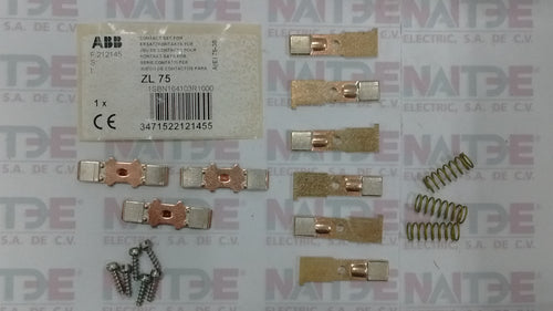 JGO DE CONTACTOS ABB  TIPO ZL75 P/CONTACTOR A75. CAT.1SBN164103R1000