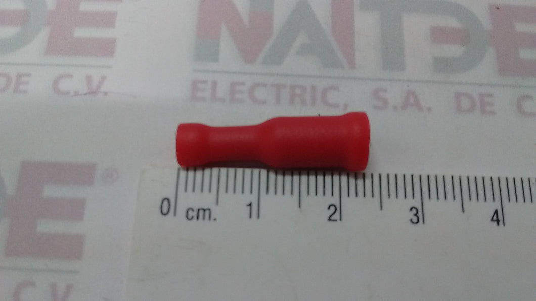 TERMINAL HEMBRA REDONDA ROJA TCA144 HRR 156 CAL 22 - 16