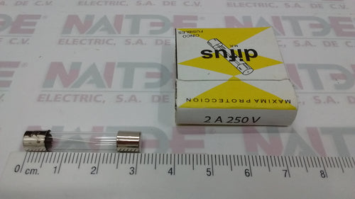 FUSIBLE DIFUS / STEREN TIPO AMERICANO DE 2 AMP 250 V