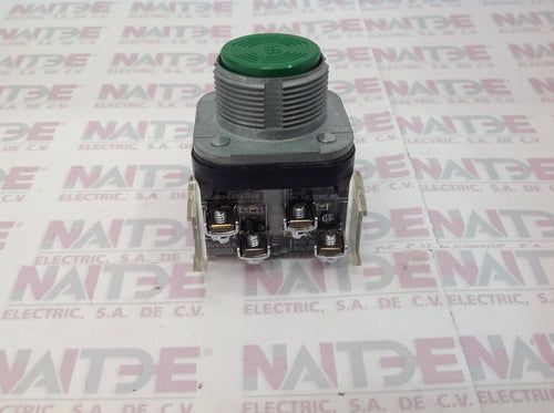 BOTON PULSADOR ALLEN  BRADLEY  800T-A1A  1NO - 1NC  COLOR VERDE