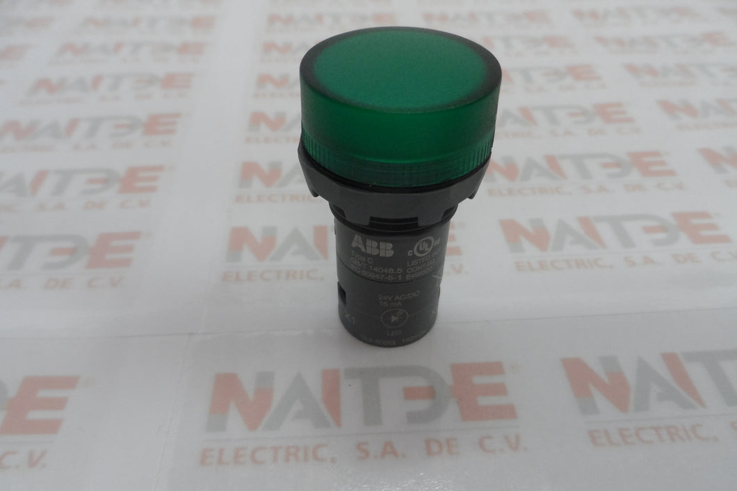 LAMPARA PILOTO COMPACTA ABB 1SFA619403R5022 C/LED VERDE ILUMINADO, TIP ...